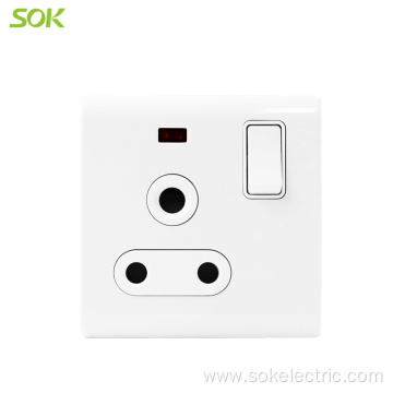 British Single Pole Switch 3Round Pin Socket Outlets